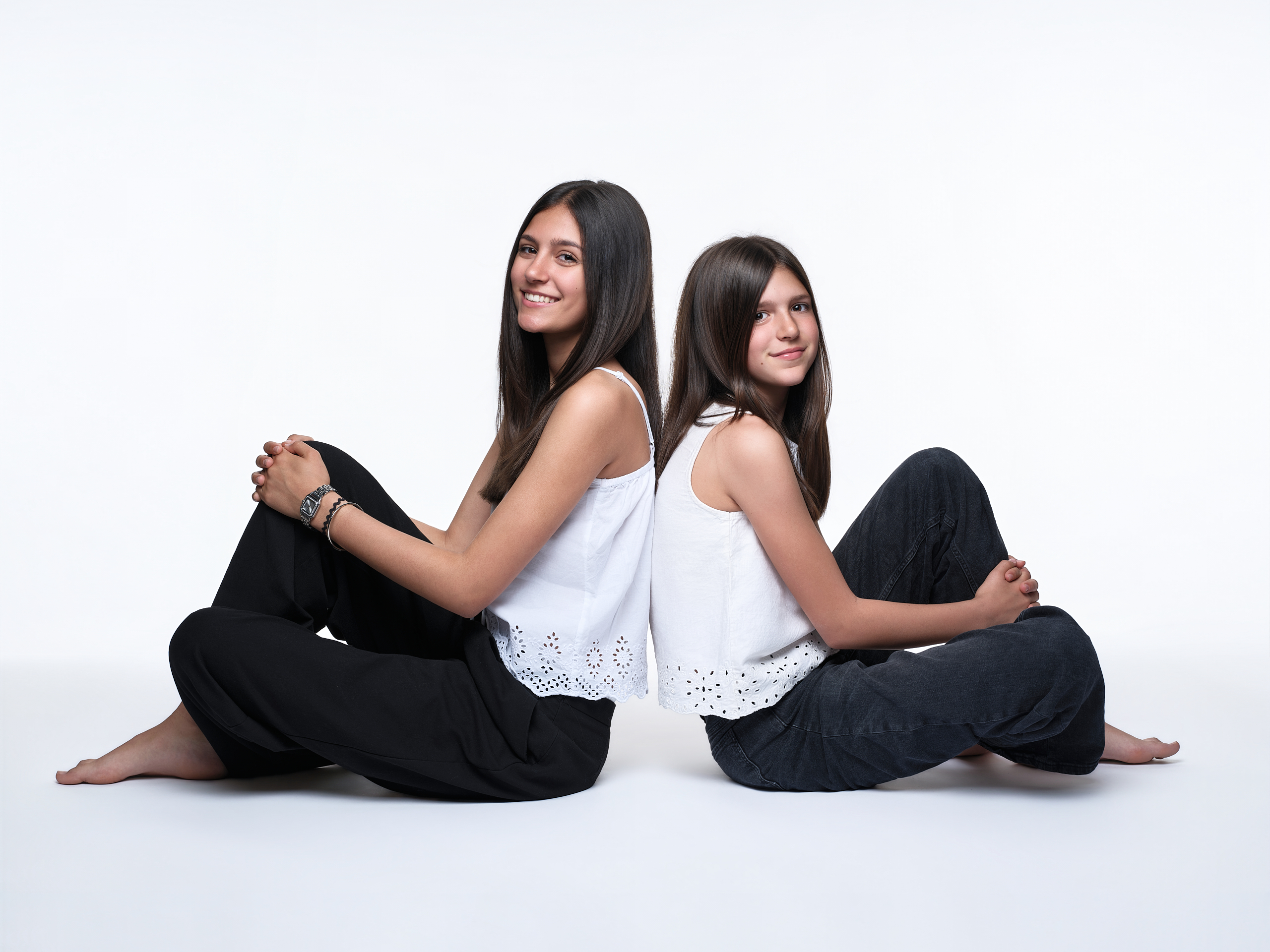 Portrait photo en studio de soeur