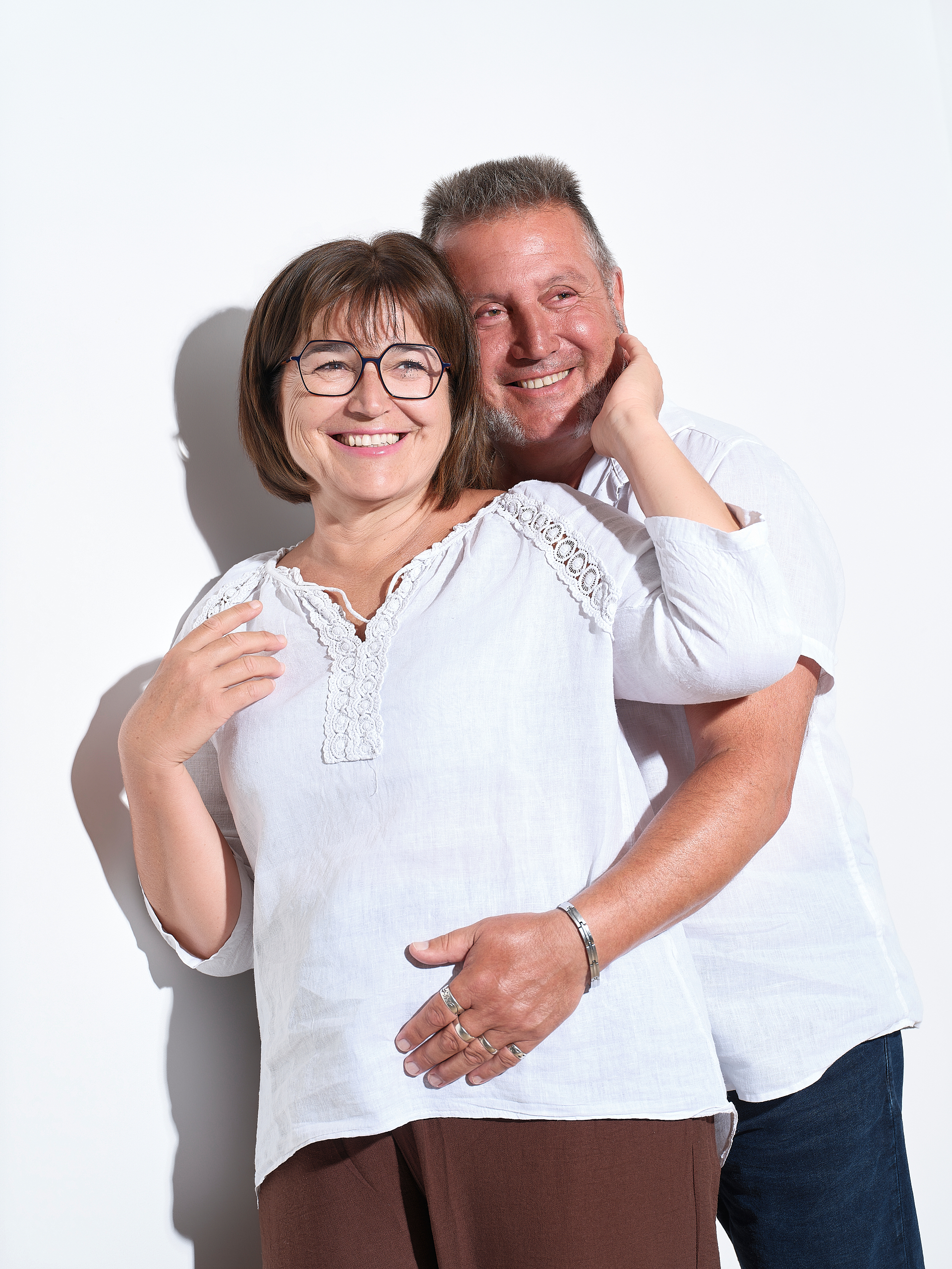 Portrait d'un couple chez studio photo lab